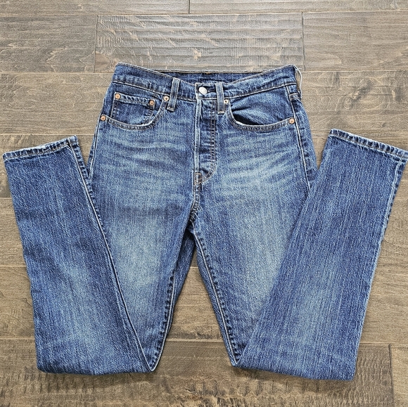 LEVI'S 501 High Rise Skinny Jean Medium Wash Sz 26 x 30 - Picture 2 of 9